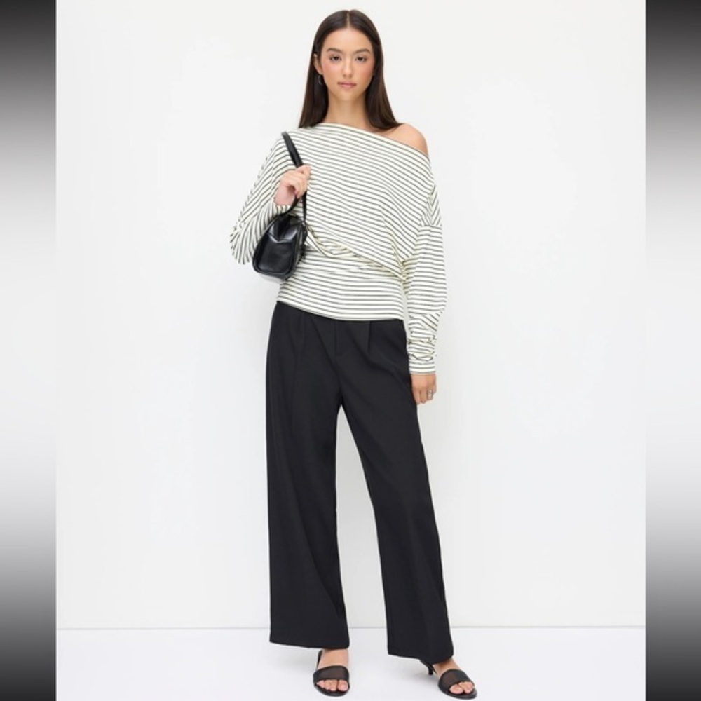 Cider WRINKLE-FREE FABRIC MID RISE PLEATED STRAIGHT LEG TROUSERS XL CM12-19